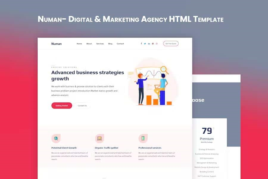 NUMAN- DIGITAL & MARKETING AGENCY HTML TEMPLATE